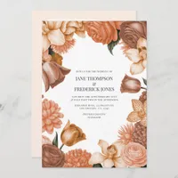 Apricot Cream, Soft Coral & Warm Terracotta Invitation
