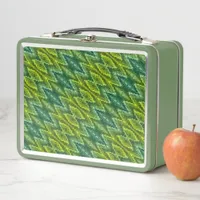 Lunch Box - Snakeskin Pattern in Greens