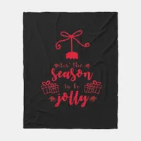 Christmas Calligraphy - Tis The Season Fleece Blanket