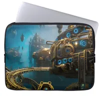 Steampunk Lost City of Atlantis Laptop Sleeve