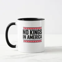 No Kings In America USA Minimal Clean Mug