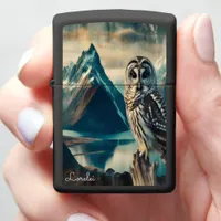 Striped Owl Twilight Guardian of the Wild Zippo Lighter