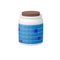 Candy Jar - Blue Square Mosaic