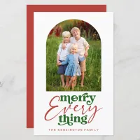 Budget Merry Everything Retro Red Holiday Photo