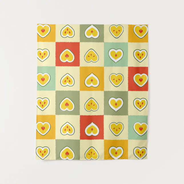 Hearts Apples Tapestry