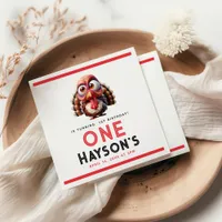 Oh what's fun Caricatures  Turkey 1st Birthday Napkins