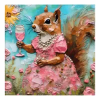 Squirrel in a Pink Dress Acrylic Print