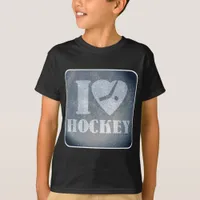 Frozen I Heart Hockey Epic Sports Logo T-Shirt