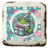Happy Birthday Frog Themed   Brownie