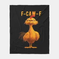 Gothic F-Caw-F Crow Funny Humor Fleece Blanket
