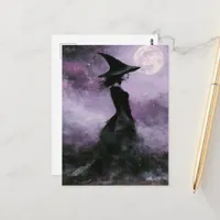 Witch and The Full Moon Postcard