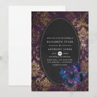 Sparkling Fantasy Vintage Damask Wedding Invitation