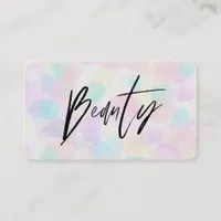 *~* BEAUTY Pastel Abstract Soft Rainbow Modern Business Card