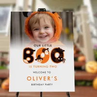 Little Boo Turning 2 Welcome Halloween Birthday Foam Board