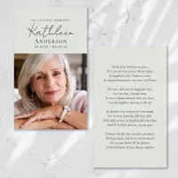 In Loving Memory Script Funeral Prayer Card