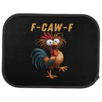 F-Caw-F Gothic Crow Humor Funny Vintage Style Car Floor Mat