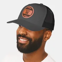 Custom Sports Team Striped Jersey Name & Number Leather Patch Hat