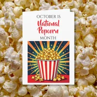 Happy National Popcorn Month! October Card
