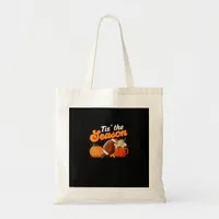 Tis Season Pumpkin Spice Latte Halloween Fall Foot Tote Bag