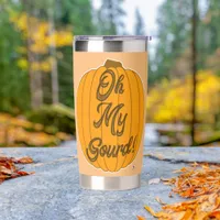 Funny My Gourd Fall Pumpkin Statement Fun Insulated Tumbler