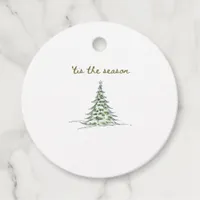Tis The Season Christmas Tree Debbie Groovy Santa Favor Tags