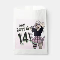 Cute Punk Teen Girl Name Pink 14th Birthday Favor Bag