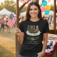 US 250 Years of Freedom Botanical Patriotic Tri-Blend Shirt