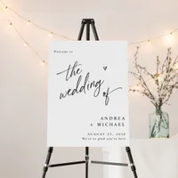 Modern Casual Fun Handwriting Wedding Welcome Sign