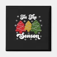 Tis Season Christmas Tree Debbie Cool Unique Magnet