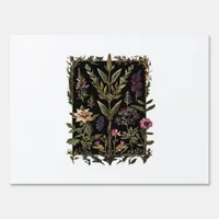 Goblincore Victorian Witch Herbs Classic Sign