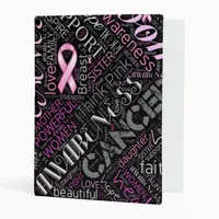 Breast Cancer Awareness Word Cloud ID261 Mini Binder