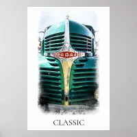 *~* Classic Vintage Antique Painting Old TRUCK Poster