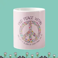 Peace Within Floral Mug – Customizable Drinkware