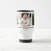 Best GRANDMA Ever Modern Personalized 3 Photo  Travel Mug