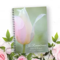 Pastel Tulip Spring Funeral Memorial Guest Book