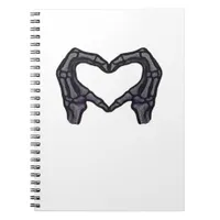 Hands Forming Skeleton Heart Hands Minimal Touch Notebook