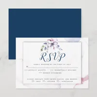 Watercolor Spring Apple Blossoms RSVP Card