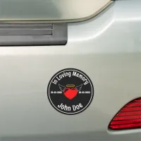 In Loving Memory Heart Dark Car Magnet