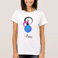 *~* Women's Cute Aries Zodiac Silly Funny T-Shirt