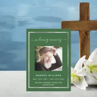 Celebration life funeral green photo program