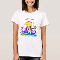 Let's Jam  | Octopus Playing Acoustic Guitar T-Shirt