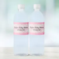 Pink Shower Water Bottle Label