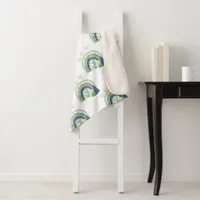 Watercolor Rainbow Pattern Sherpa Blanket