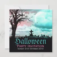 Halloween Graveyard Dusk Invitation