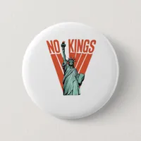No Kings Statue Of  Protest  American Classic Button