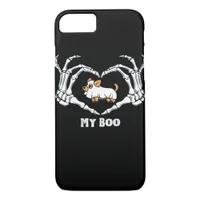 My Boo Chihuahua Costume With Skeleton Heart Hands iPhone 8/7 Case