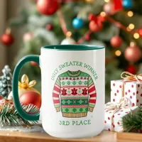 Third Place Ugly Sweater Winner Christmas Mug