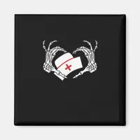 Skeleton Hand Heart Lazy Diy Halloween Costume Nur Magnet