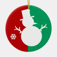 Snowman Logo Ceramic Ornament