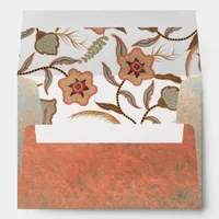 Elegant Vintage Copper  Quinceañera Return Address Envelope